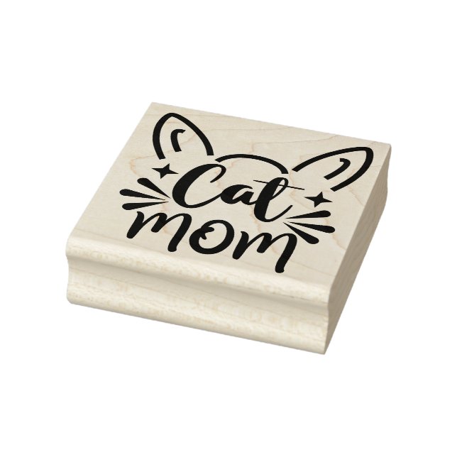 Cat Mum Rubber Stamp (Stamp)