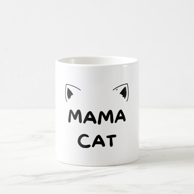 Cat Mum Shirt, Funny Cat Shirt, Meow Gift  Coffee Mug (Center)