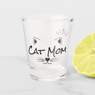 Cat Mum Shot Glass - Funny Cat Lover Gift for Her