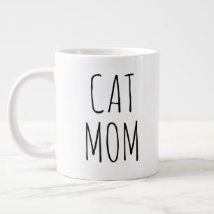 "Cat Mum" Simple Modern Farmhouse Large Coffee Mug