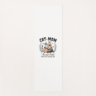 Cat Mum Social Club Ghost Cat Halloween Gothic Bla Yoga Mat