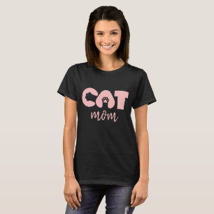 Cat Mum T-Shirt – Cute pow with letter cat