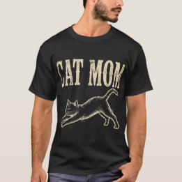 Cat Mum T-Shirt – Vintage Distressed Cat Tee
