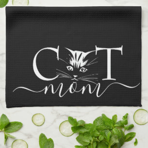 Cat mum tea towel