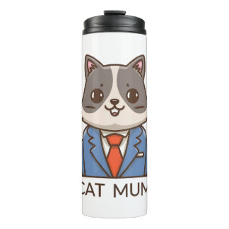 cat mum thermal tumbler