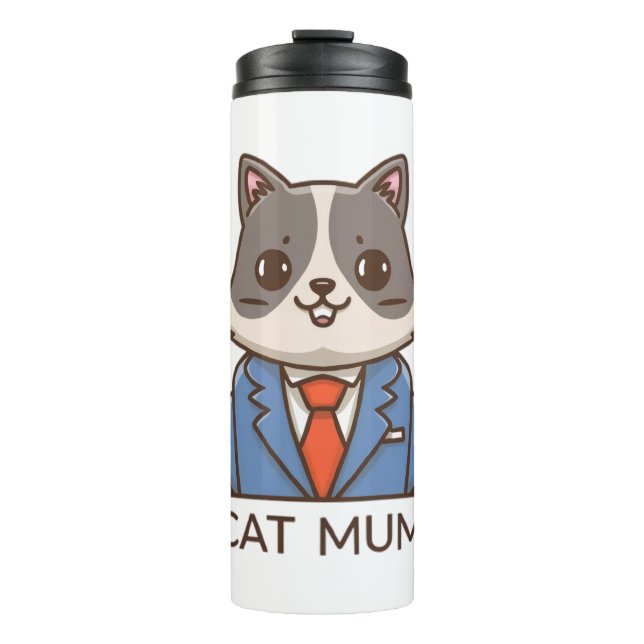 cat mum thermal tumbler (Front)