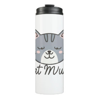 cat mum thermal tumbler