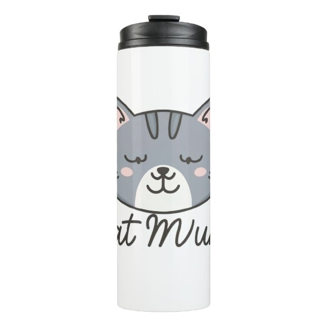 cat mum thermal tumbler (Front)