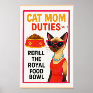 Cat Mum to do list funny Home Deco  Poster
