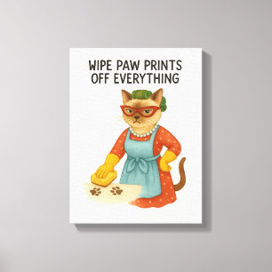 Cat Mum to do list funny saying for cat lovers Canvas Print
