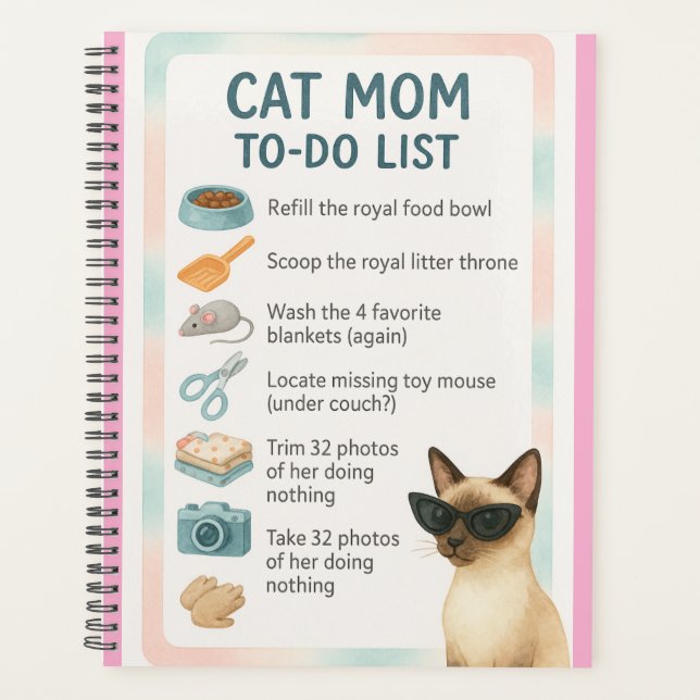 Cat Mum to do list  Planner (Front)