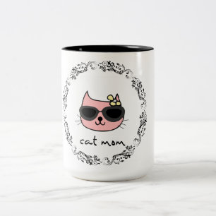 Cat Mum Two-Tone Coffee Mug