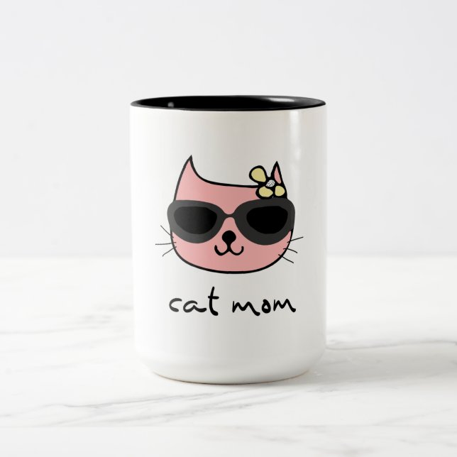 Cat Mum Two-Tone Coffee Mug (Center)