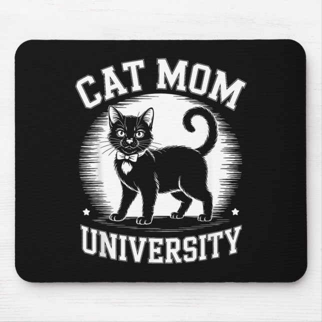 Cat Mum University Mouse Mat (Front)