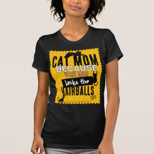 Cat Mum vs Wine Mum Funny Cat Lover Quote T-Shirt
