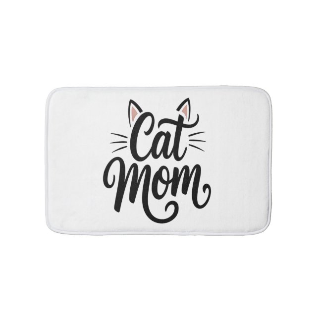 Cat Mum Whiskers and Ears Bath Mat (Front)