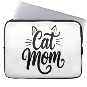 Cat Mum Whiskers and Ears Laptop Sleeve