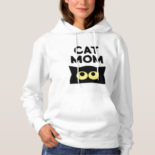 Cat Mum white hoodie for cat lover