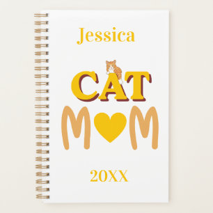 Cat Mum With Ginger Tabby Undated Planner