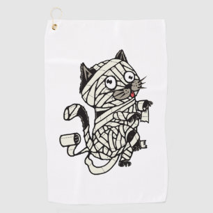 cat mummy costume halloween golf towel