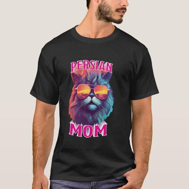 Cat Mummy PERSIAN CAT MOM Cat Lover Persian Cats T-Shirt (Front)