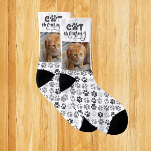 Cat Mummy Photo Template Pet Paws Socks