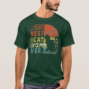Cat Mummy Retro Best Cat Mum Ever Funny Cat Lady C T-Shirt