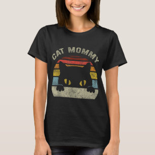 Cat Mummy Women Vintage Retro Black Cats Mum Mothe T-Shirt