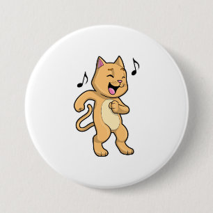 Cat Music Dance 7.5 Cm Round Badge
