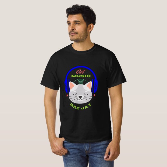 Cat Music Dee Jay  T-Shirt (Front Full)