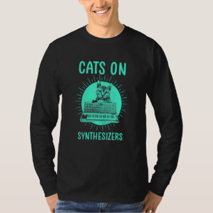 Cat Music Musician Electronic Synthesizer Cat T-Shirt