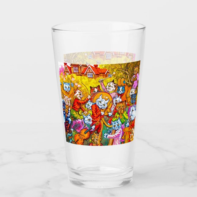 Cat Musical Band Glass (Front)