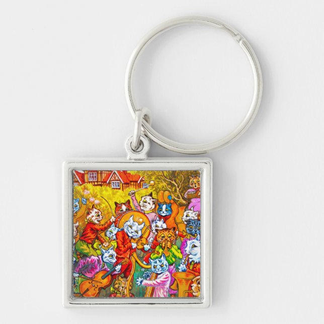 Cat Musical Band Key Ring (Front)