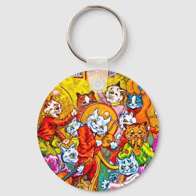 Cat Musical Band Key Ring (Front)