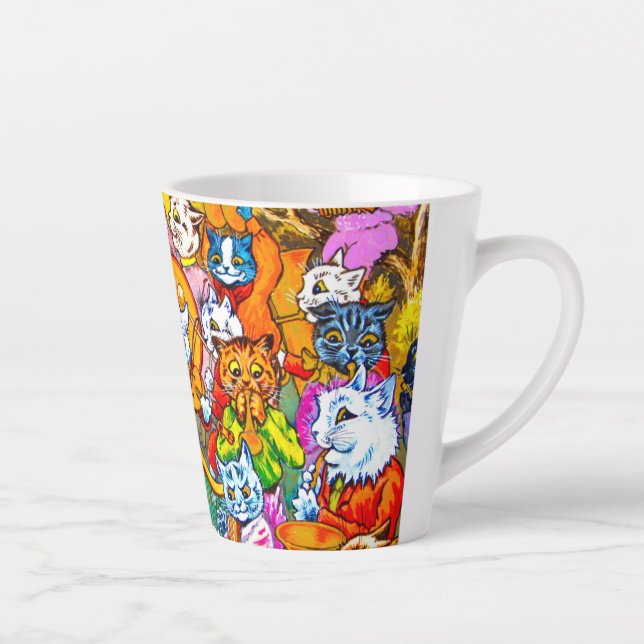 Cat Musical Band Latte Mug (Right)