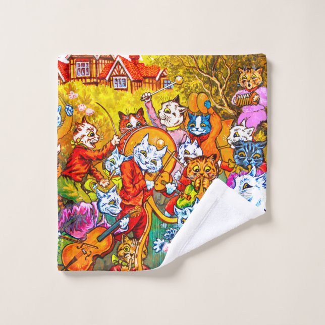 Cat Musical Band Wash Cloth (Wash Cloth)