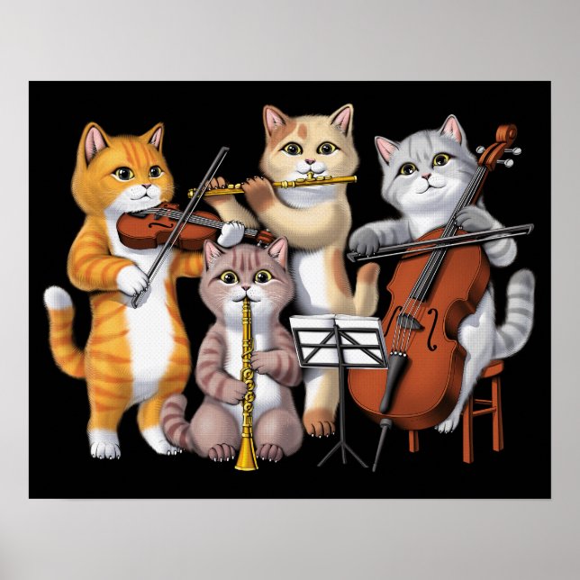 Cat Musicians Poster (Front)