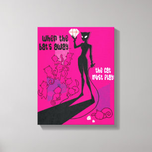 Cat Must Play Canvas Print