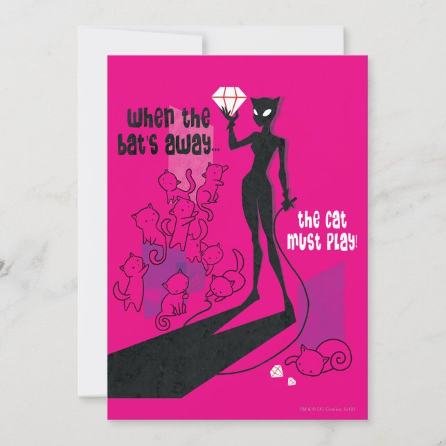 Cat Must Play Invitation (Front)