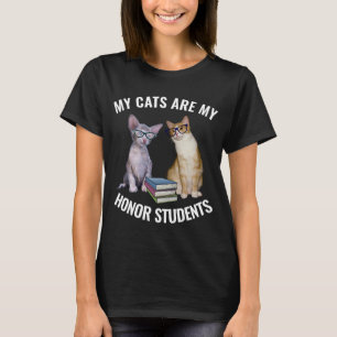 CAT - MY CATS ARE MY HONOR STUDENTS T-SHIRTS