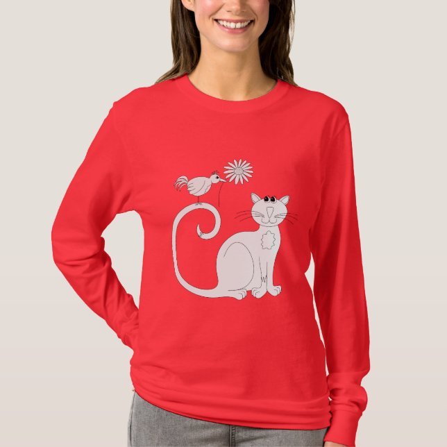 Cat n Bird ... the Daisy T-Shirt (Front)