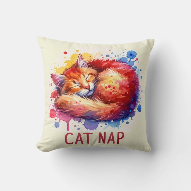 Cat Nap Artistic Cushion (Front)