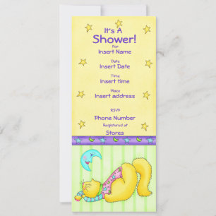 Cat Nap Baby Shower Invitation