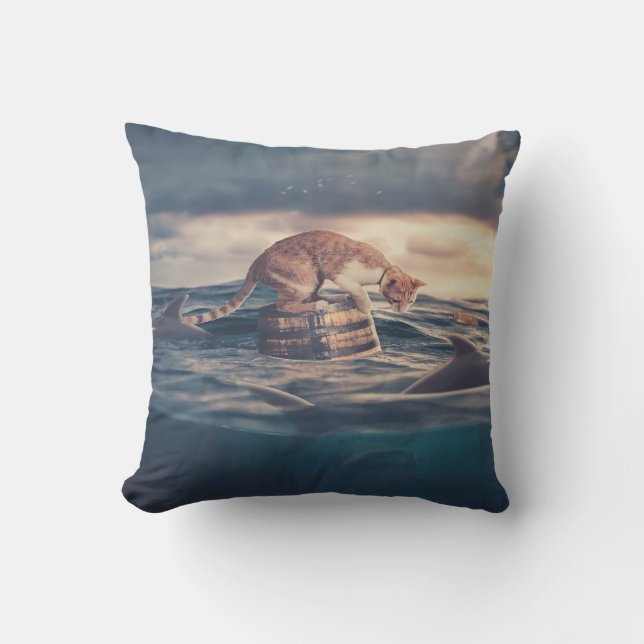 Cat Nap Dream or Nightmare Cushion (Front)