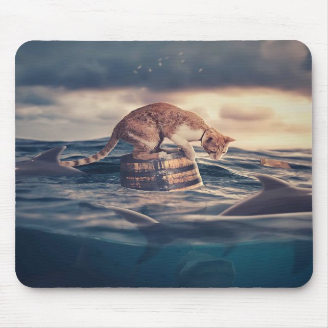 Cat Nap Dream or Nightmare Mouse Mat (Front)