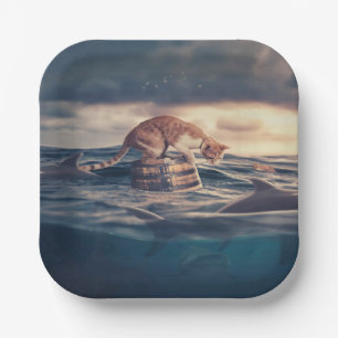 Cat Nap Dream or Nightmare Paper Plate