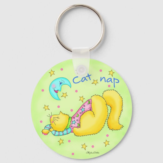 Cat Nap Key Chain (Front)