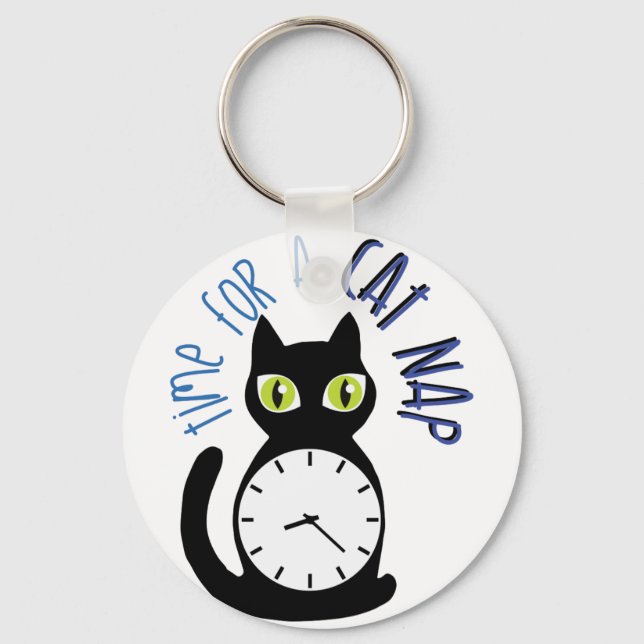 Cat Nap Key Ring (Front)