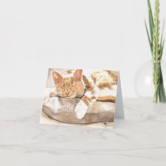 Cat Nap Notecard