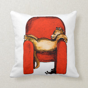 Cat Nap-Original Art by SQ Streater Cushion